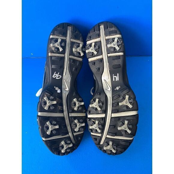 NIKE DURASPORT SMU 317682-102 MEN'S LEATHER SOFT SPIKES GOLF SHOES SIZE 8.5 - Picture 3 of 6